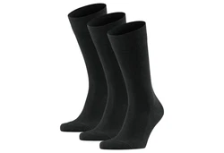 FALKE Kurzsocken Herren Family SO (3er Pack) Schwarz
