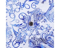 Allthemen Langarmhemd Herren Jacquard Freizeithemd Fliederfarben/Hellblau/Blau/Lila/Dunkelblau/Weiß