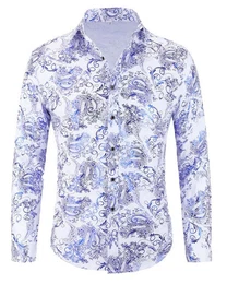 Langarmhemd Herren Jacquard Freizeithemd fr Party
