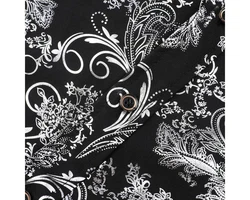 Allthemen Langarmhemd Herren Jacquard Freizeithemd Schwarz/Grau