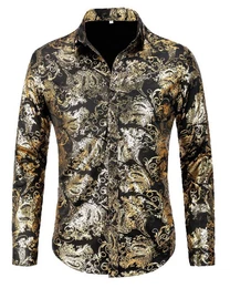 Langarmhemd Herren Jacquard Freizeithemd fr Party