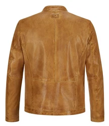 Milestone Lederjacke MSLacona Braun/Beige