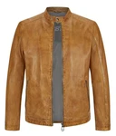 Milestone Lederjacke MSLacona Braun/Beige