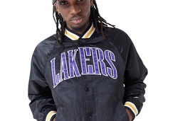 New Era Bomberjacke Jacke NBA Applique Satin (Loslak) Rot/Schwarz/Dunkelblau