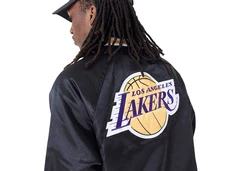 New Era Bomberjacke Jacke NBA Applique Satin (Loslak) Rot/Schwarz/Dunkelblau