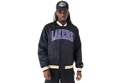New Era Bomberjacke Jacke NBA Applique Satin (Loslak) Rot/Schwarz/Dunkelblau