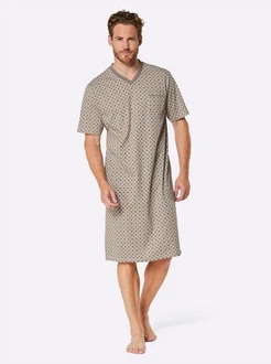 Witt Schlafanzug Nachthemd Beige/Khaki/Dunkelgrün/Gelb/Braun