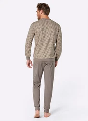 Witt Schlafanzug Khaki/Beige/Grau/Braun