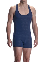 Body RED2008 (1-tlg) Sportbody mit Ringerrcken Microjacquard geometrisches Muster