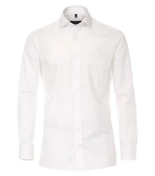 CASAMODA Langarmhemd uni regular fit Weiß/Creme