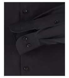 CASAMODA Langarmhemd Kent Comfort Fit NOS Schwarz/Grau