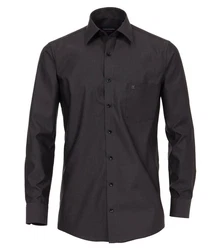 CASAMODA Langarmhemd Kent Comfort Fit NOS Grau/Dunkelgrau/Schwarz