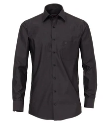 CASAMODA Langarmhemd Kent Comfort Fit NOS Grau/Dunkelgrau/Schwarz