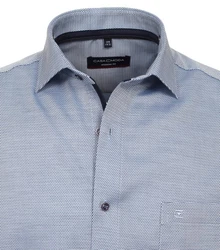 CASAMODA Businesshemd uni Dunkelblau/Grau/Blau/Hellblau