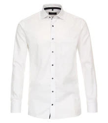 CASAMODA Businesshemd uni Weiß/Creme