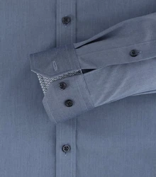 VENTI Businesshemd extra langer Arm uni Blau/Dunkelblau/Grau