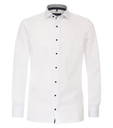 CASAMODA Businesshemd uni Weiß/Creme
