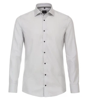 VENTI Blusenshirt Kent Modern Fit Grau/Hellgrau/Weiß