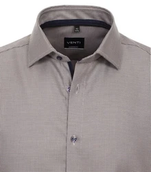 VENTI Blusenshirt Kent Modern Fit Grau/Braun/Hellgrau/Dunkelgrau/Beige