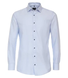 VENTI Blusenshirt Kent Modern Fit Hellblau/Blau
