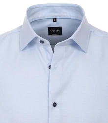 VENTI Blusenshirt Kent Modern Fit Hellblau/Blau