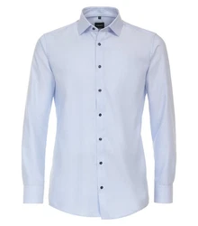 VENTI Blusenshirt Kent Modern Fit Hellblau/Blau