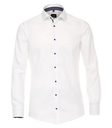 VENTI Businesshemd uni Weiß/Creme