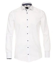 VENTI Businesshemd uni Weiß/Creme