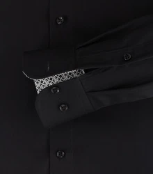 CASAMODA Langarmhemd Kent Comfort Fit Schwarz