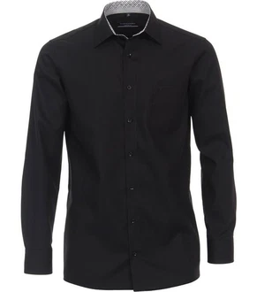 CASAMODA Langarmhemd Kent Comfort Fit Schwarz