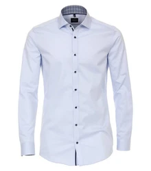 VENTI Businesshemd uni Hellblau/Dunkelblau/Blau/Pastell/Weiß