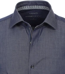 VENTI Businesshemd Hyperflex uni Dunkelblau/Hellblau