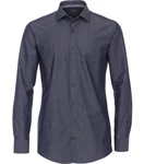VENTI Businesshemd Hyperflex uni Dunkelblau/Hellblau