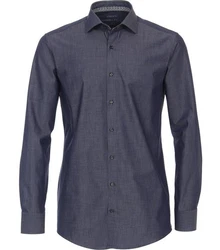 VENTI Businesshemd Hyperflex uni Dunkelblau/Hellblau