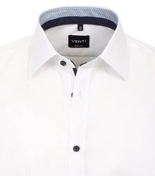 VENTI Businesshemd Kurzarm uni Weiß/Creme