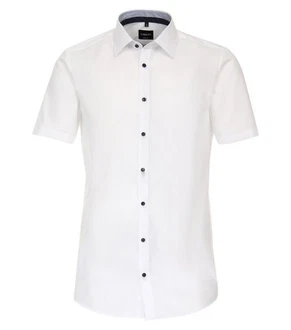 VENTI Businesshemd Kurzarm uni Weiß/Creme