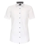 VENTI Businesshemd Kurzarm uni Weiß/Creme