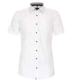 VENTI Businesshemd Kurzarm uni Weiß/Creme