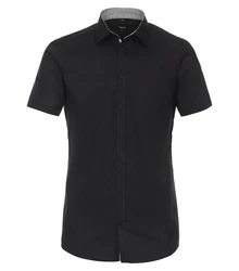 VENTI Businesshemd Kurzarm uni Schwarz