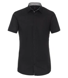 VENTI Businesshemd Kurzarm uni Schwarz