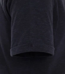 CASAMODA T-Shirt Henley SNOS T-Shirt uni Dunkelblau/Dunkelgrau