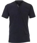CASAMODA T-Shirt Henley SNOS T-Shirt uni Dunkelblau/Dunkelgrau