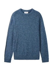 TOM TAILOR Strickpullover Hellblau/Grau/Blau/Dunkelblau