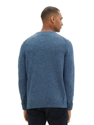 TOM TAILOR Strickpullover Hellblau/Grau/Blau/Dunkelblau