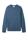 TOM TAILOR Strickpullover Hellblau/Grau/Blau/Dunkelblau