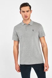 Next Piqu-Poloshirt Grau/Hellgrau
