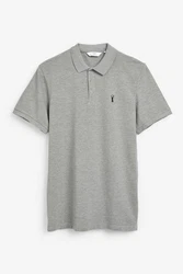 Next Piqu-Poloshirt Grau/Hellgrau