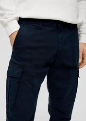 s.Oliver Stoffhose Phoenix Cargohose Weiß/Creme/Dunkelblau