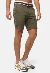 Indicode Chinoshorts Style INCunning Dunkelgrün/Khaki