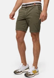 Indicode Chinoshorts Style INCunning Dunkelgrün/Khaki